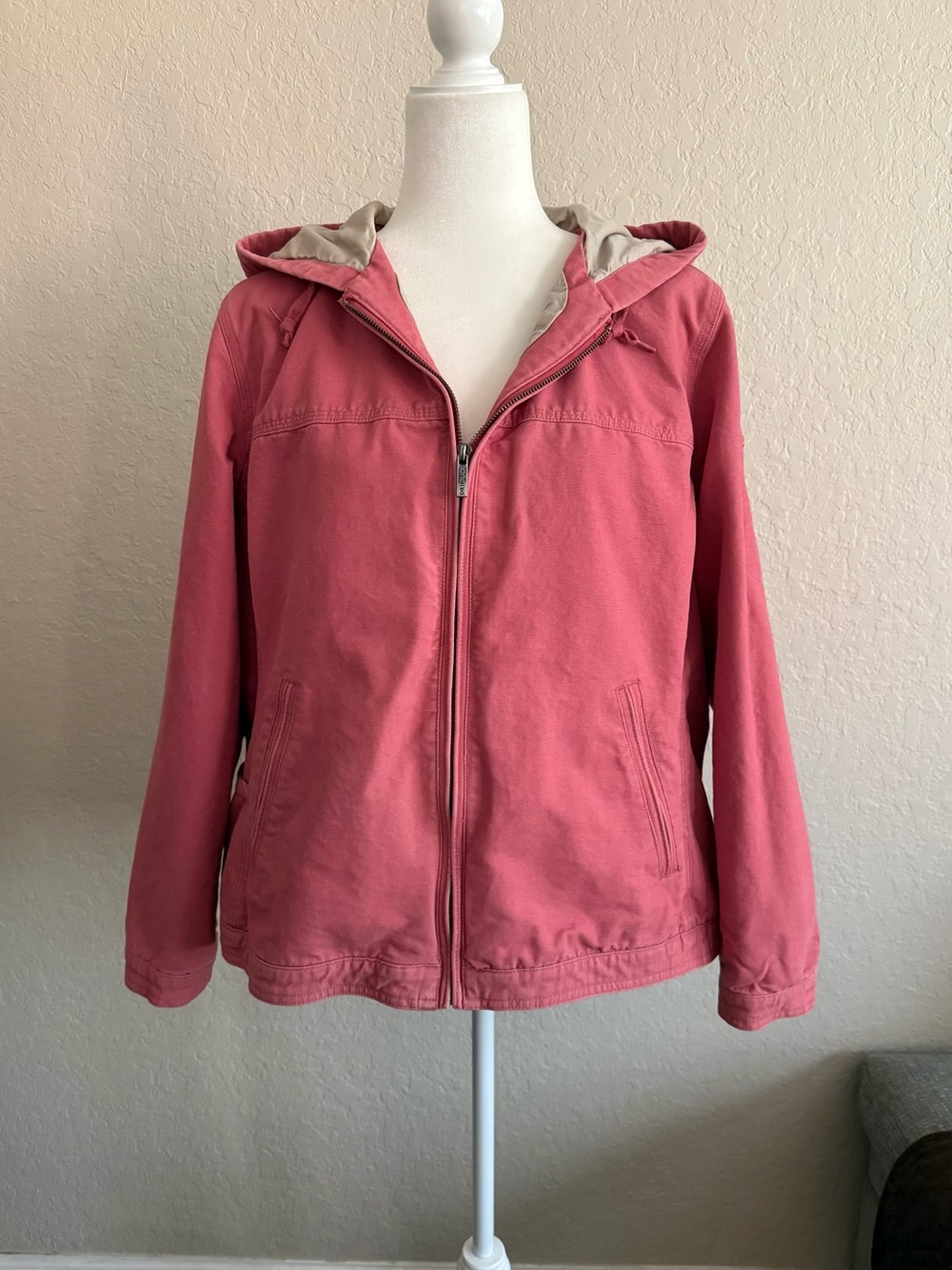 DRI DUCK For Her Cottonwood Pink Canvas Hooded Work Jacket XL